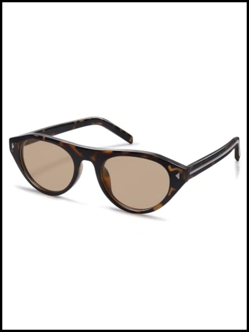 Retro Cat Eye Sunglasses UV400 Protection Narrow Oval Vintage Style